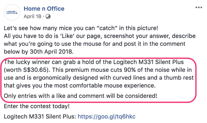 5 Facebook Giveaway Examples in Singapore | Singapore Digital Agency